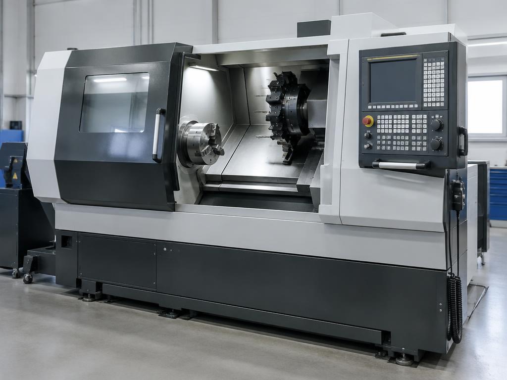 CNC turning machine in a workshop