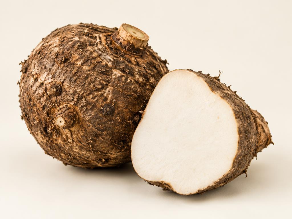 Suran — elephant foot yam with a cut surface